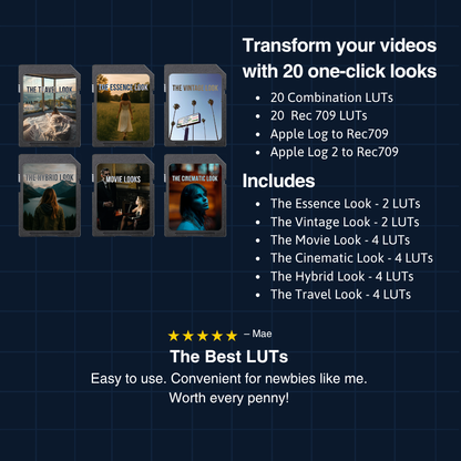 Apple LOG Combination LUTs